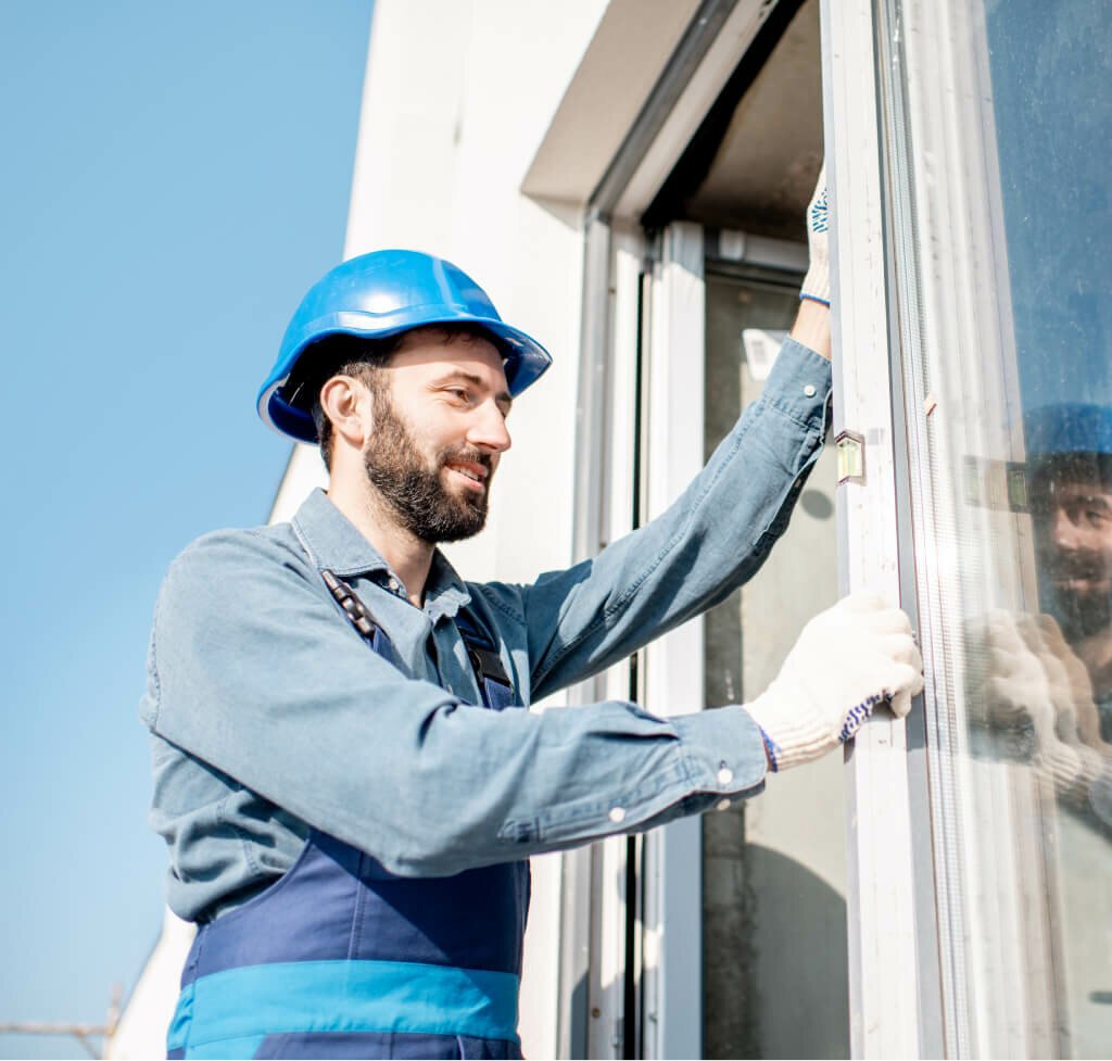workman mounting windows